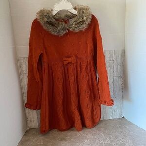 Tahari Baby Sweater Dress Rust Color Size 5T